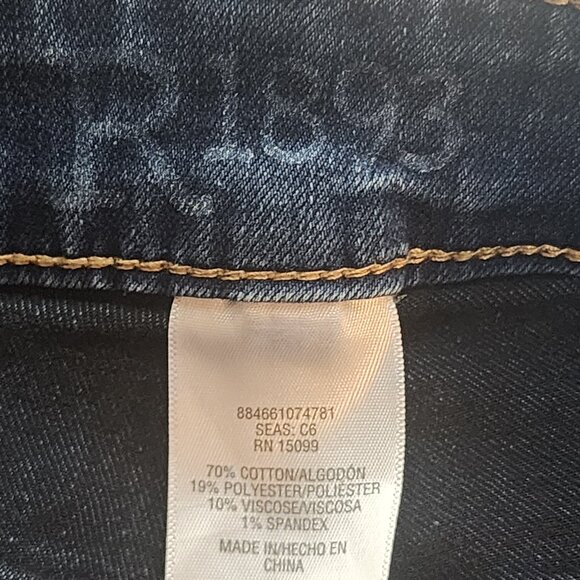 R1893 Sears Roebuck Co Medium Wash Cotton Poly Viscose Span Stretch Jean Size 12 - Picture 14 of 16